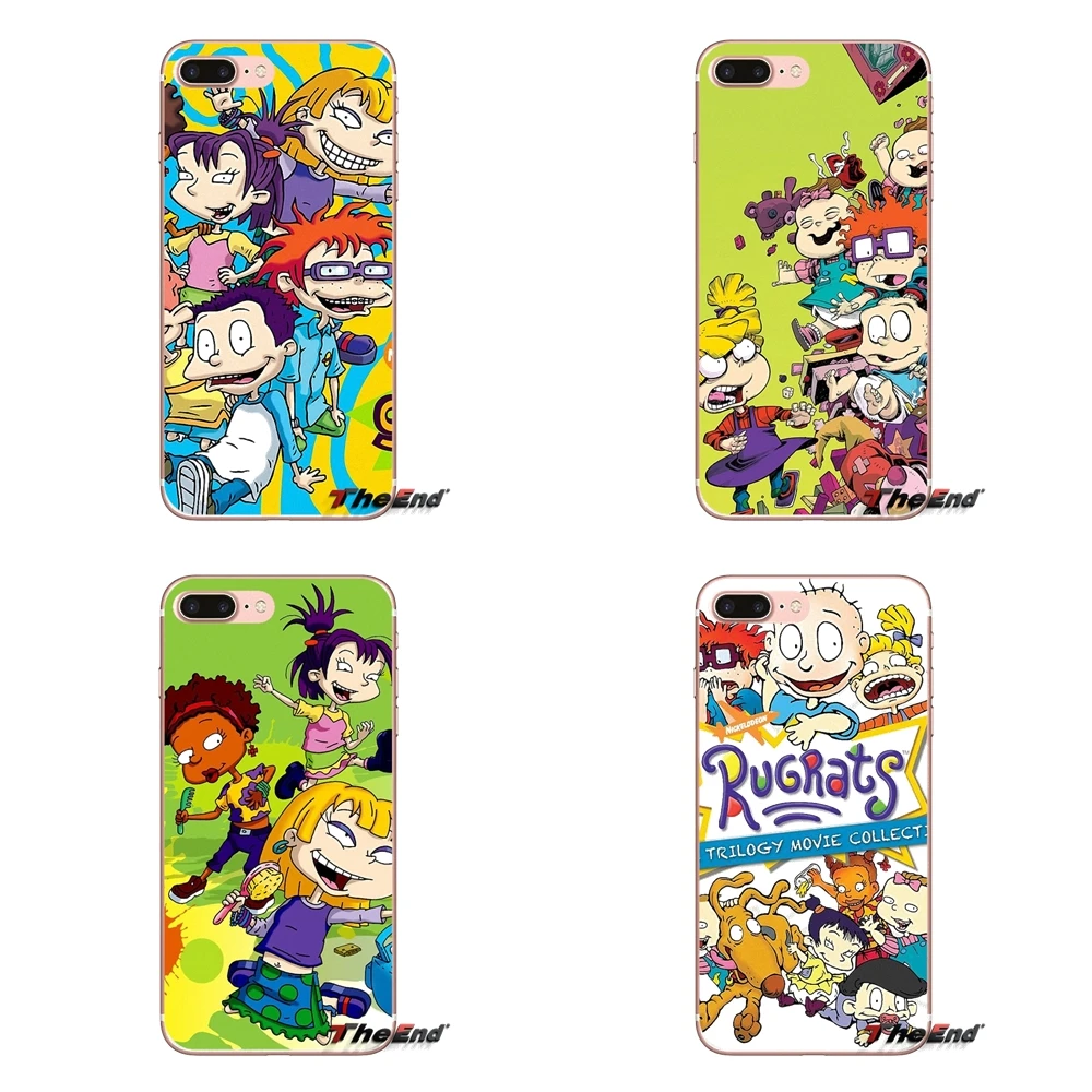 Прозрачные мягкие оболочки Обложки мультфильм Rugrats для samsung Galaxy S3 S4 S5 мини S6 S7 край