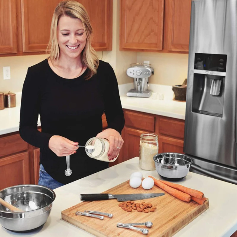 Stainless Steel Measuring Cups and Spoons Set of 16, 7 Cups And 9 Spoons, Kitchen Gadgets & Utensils for Cooking, Perfect Gift
Stainless Steel Measuring Cups and Spoons Set of 16, 7 Cups And 9 Spoons, Kitchen Gadgets & Utensils for Cooking, Perfect Gift