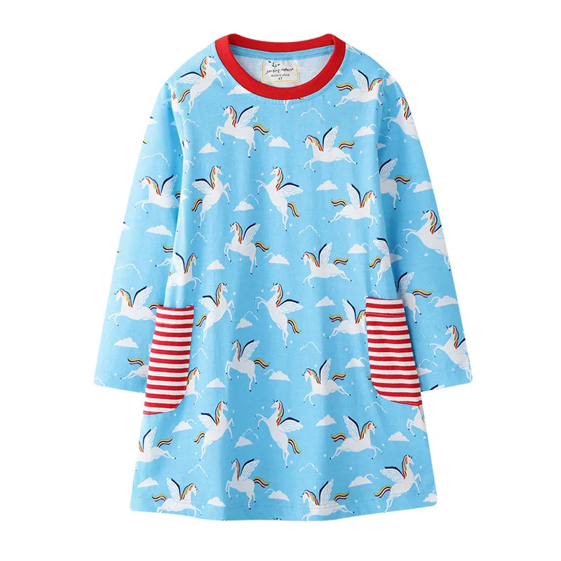Jumping Meters print unicorn baby girl cartoon clothes kid spring autumn winter dresses long sleeves girls 2-7T cotton dress
Jumping Meters print unicorn baby girl cartoon clothes kid spring autumn winter dresses long sleeves girls 2-7T cotton dress