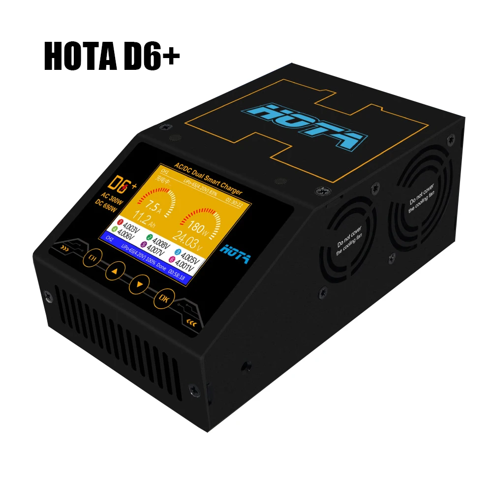 HOTA D6+ plus AC 300W DC 2X325W 2X15A Dual Channel Smart Battery Charger Discharger Lipo Charger for RC Drone Spare Parts
HOTA D6+ plus AC 300W DC 2X325W 2X15A Dual Channel Smart Battery Charger Discharger Lipo Charger for RC Drone Spare Parts