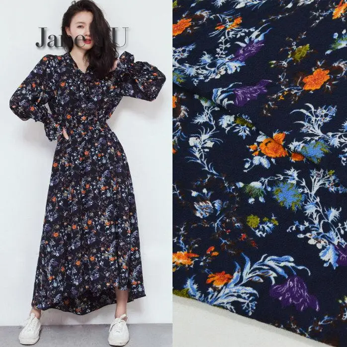 JaneYU Spring And Summer New Style Of Vintage Printing Small Fragments Big Pendulum Dress Diy Fabric
JaneYU Spring And Summer New Style Of Vintage Printing Small Fragments Big Pendulum Dress Diy Fabric