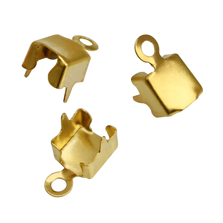 SAUVOO 100Pcs/lot Inner Dia 6mm Copper Gold Color Cord Crimp End Caps Fastener Clasps Connectors For Diy Jewelry Making
SAUVOO 100Pcs/lot Inner Dia 6mm Copper Gold Color Cord Crimp End Caps Fastener Clasps Connectors For Diy Jewelry Making