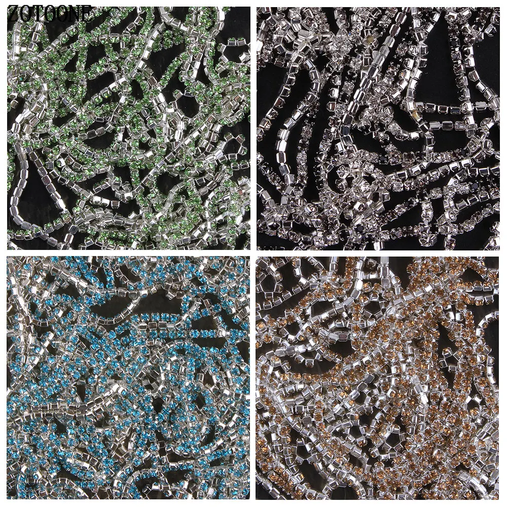 ZOTOONE SS10 1Yard Shiny Rhinestone Cup Chain Silver Based Claw Crystal Sew on Cup Chain for Clothing Dress Ornament Accessorie
ZOTOONE SS10 1Yard Shiny Rhinestone Cup Chain Silver Based Claw Crystal Sew on Cup Chain for Clothing Dress Ornament Accessorie