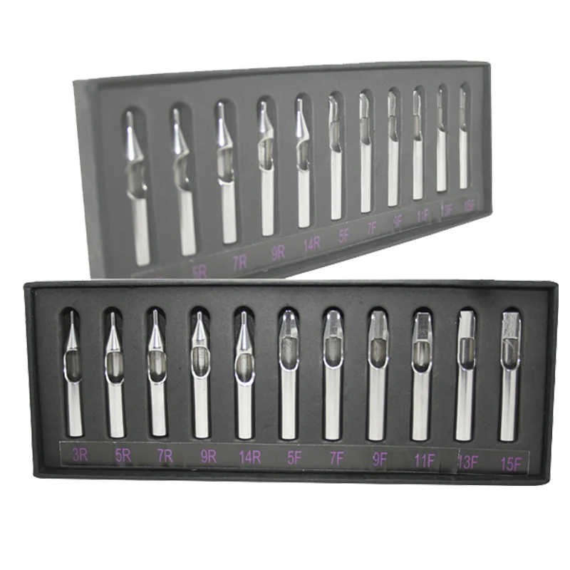11pcs/set Stainless Steel Tattoo Tips kit 13 Different Sizes Tips High Quality Nozzle For Tatoo Machine Gun
11pcs/set Stainless Steel Tattoo Tips kit 13 Different Sizes Tips High Quality Nozzle For Tatoo Machine Gun