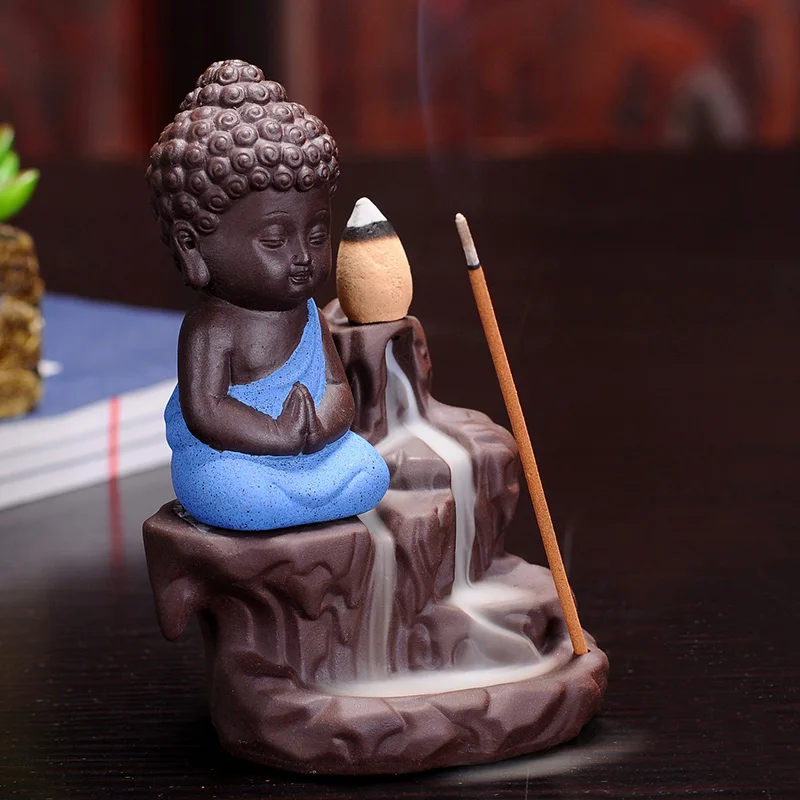 Конусы креативный домашний Декор маленький монах курильница для благовоний