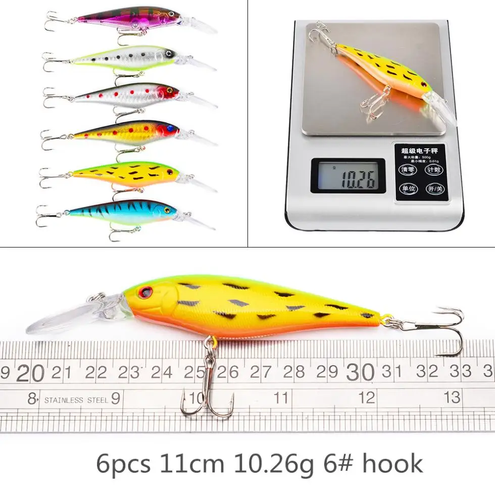 19pcs/lot 3 Mixed Models Fishing Lures Set 19 Colors (random) Minnow Fishing Kit Hard Baits Bass Crankbait with Sharp Hooks
19pcs/lot 3 Mixed Models Fishing Lures Set 19 Colors (random) Minnow Fishing Kit Hard Baits Bass Crankbait with Sharp Hooks