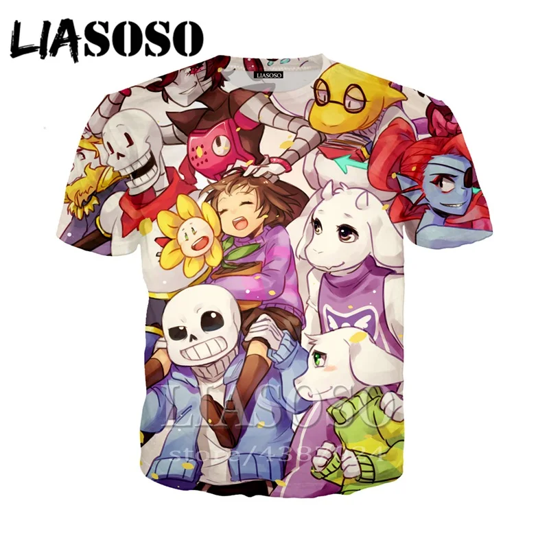 LIASOSO новая игра Undertale San 3d Футболка с принтом Мужская Женская футболка