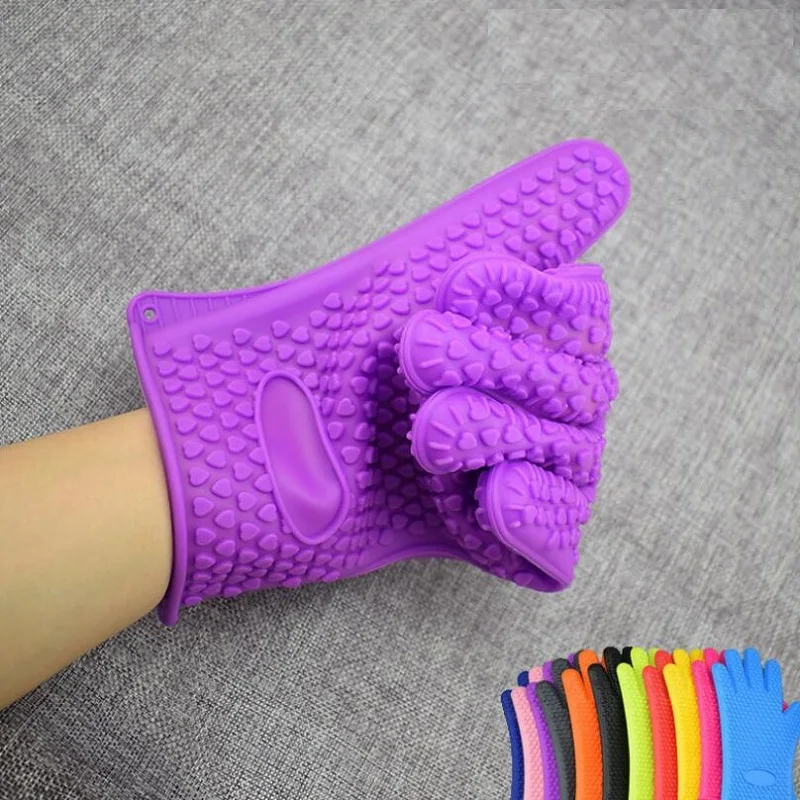 1pcs silicone glove High temperature resistance heat insulation anti-skidding Microwave Oven baking five finger gloves
1pcs silicone glove High temperature resistance heat insulation anti-skidding Microwave Oven baking five finger gloves