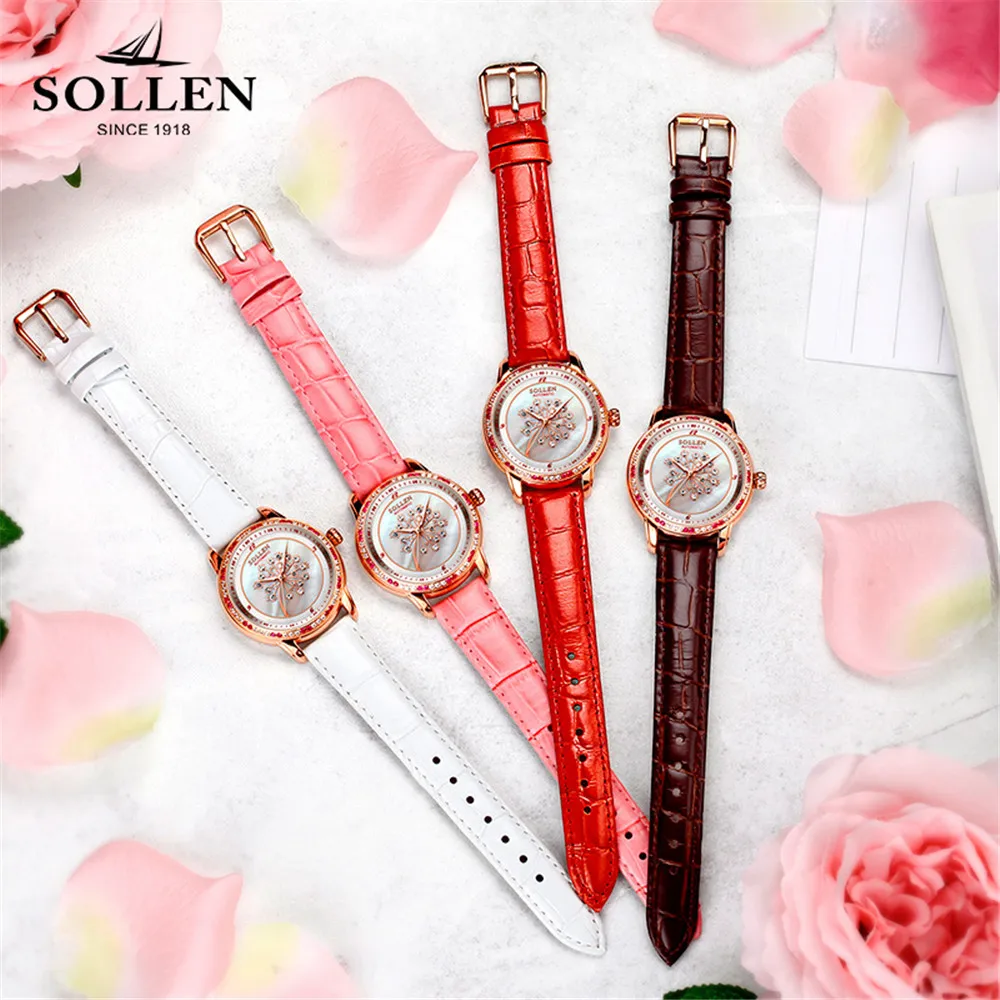 SOLLEN Luxury Women'S Watch Diamond Case Design High Quality Watches Fashion Table Ladies Girls Dress Gift Mechanical Wristwatch
SOLLEN Luxury Women'S Watch Diamond Case Design High Quality Watches Fashion Table Ladies Girls Dress Gift Mechanical Wristwatch