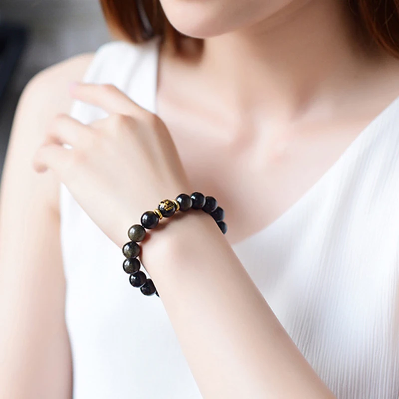 Drop Shipping Men's Patron Saints Bracelets Bangles Natural Golden Obsidian Round Beads Bracelets Gift for Women Fashion Jewelry
Drop Shipping Men's Patron Saints Bracelets Bangles Natural Golden Obsidian Round Beads Bracelets Gift for Women Fashion Jewelry