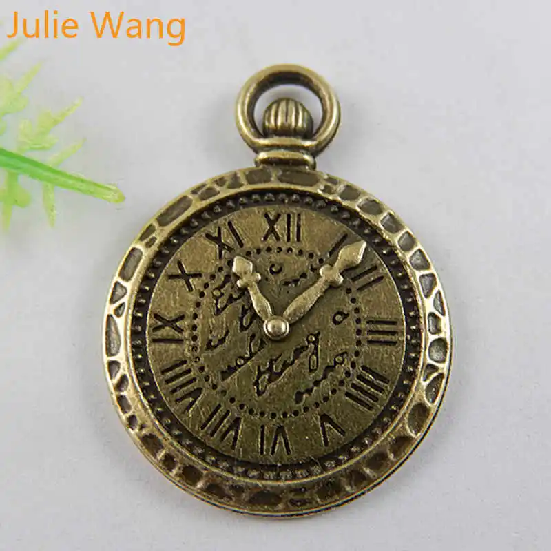 Julie Wang 6PCS Vintage Round Pocket Watch Shape Charms Antique Bronze Alloy Handmade Craft Decorate Jewelry Making Accessory
Julie Wang 6PCS Vintage Round Pocket Watch Shape Charms Antique Bronze Alloy Handmade Craft Decorate Jewelry Making Accessory