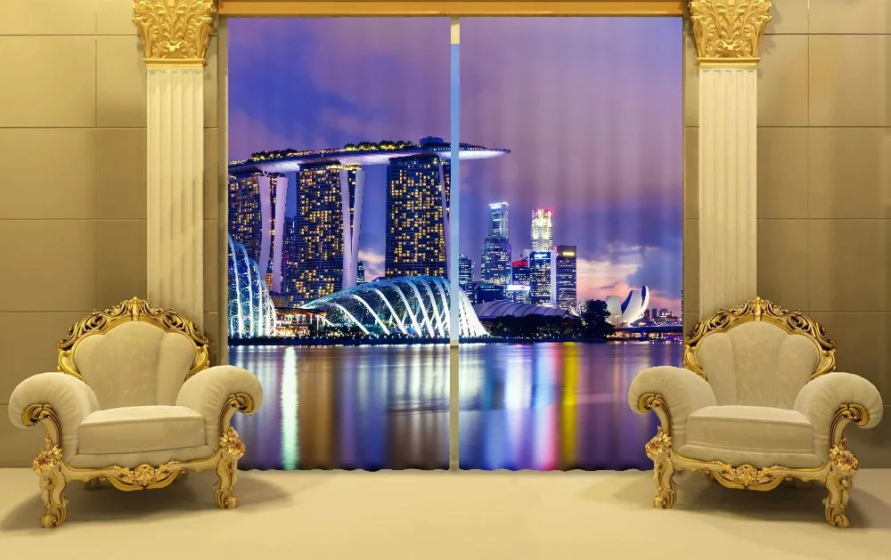 Curtain Luxury Blackout 3D Window Curtains For Living Room Bedroom Drapes Cortinas Rideaux Customized size Seaside night scene
Curtain Luxury Blackout 3D Window Curtains For Living Room Bedroom Drapes Cortinas Rideaux Customized size Seaside night scene