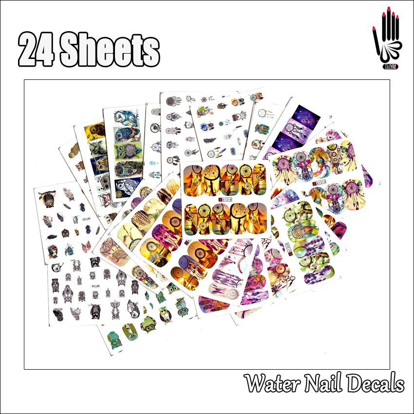 Nail 24Sheets/Lot Full Cover Dream Catcher OWL Nail Water Sticker Decal For Gel Nail Art 24A1318
Nail 24Sheets/Lot Full Cover Dream Catcher OWL Nail Water Sticker Decal For Gel Nail Art 24A1318