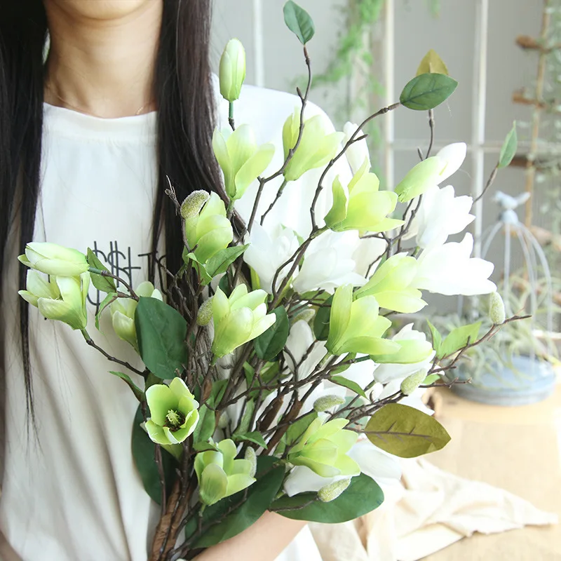 factory wholesale Simulation flower nine head Magnolia home decoration wedding holding flower road lead wall fake flower
factory wholesale Simulation flower nine head Magnolia home decoration wedding holding flower road lead wall fake flower