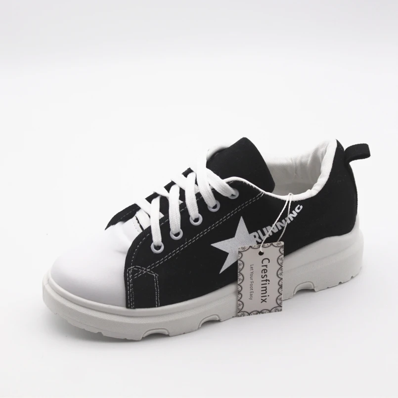 Cresfimix baskets femmes women fashion spring & autumn lace up black shoes lady cute white canvas shoes new stylish shoes b877
Cresfimix baskets femmes women fashion spring & autumn lace up black shoes lady cute white canvas shoes new stylish shoes b877