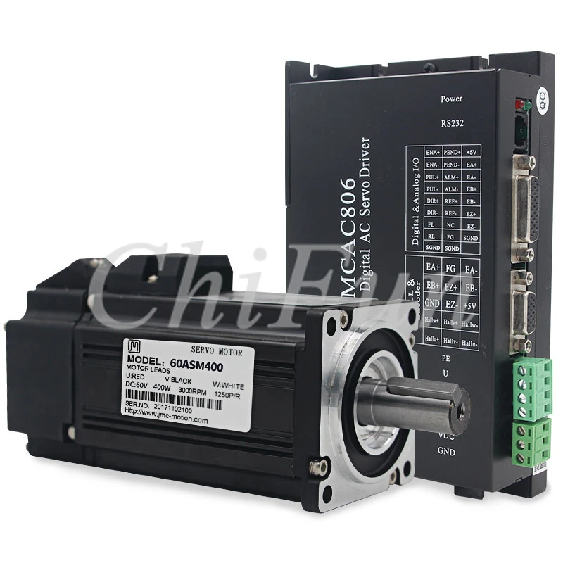JMC 60ASM400 + MCAC806 AC Серводвигатель набор 400 Вт 60VDC 1.27N. m NEMA24 1250 линия 3000 об/мин
JMC 60ASM400 + MCAC806 AC Серводвигатель набор 400 Вт 60VDC 1.27N. m NEMA24 1250 линия 3000 об/мин