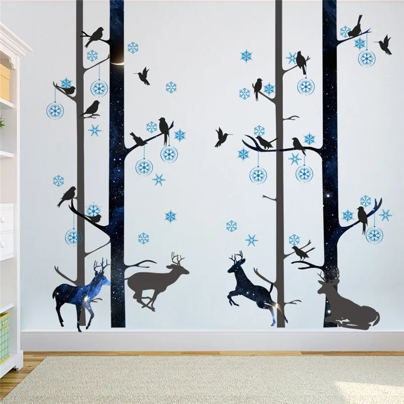 Forest Black Animals Deer Bird Tree Wall Stickers Home Living Room Bedroom Decoration adesivo de paredes Wall Decals Mural Art
Forest Black Animals Deer Bird Tree Wall Stickers Home Living Room Bedroom Decoration adesivo de paredes Wall Decals Mural Art