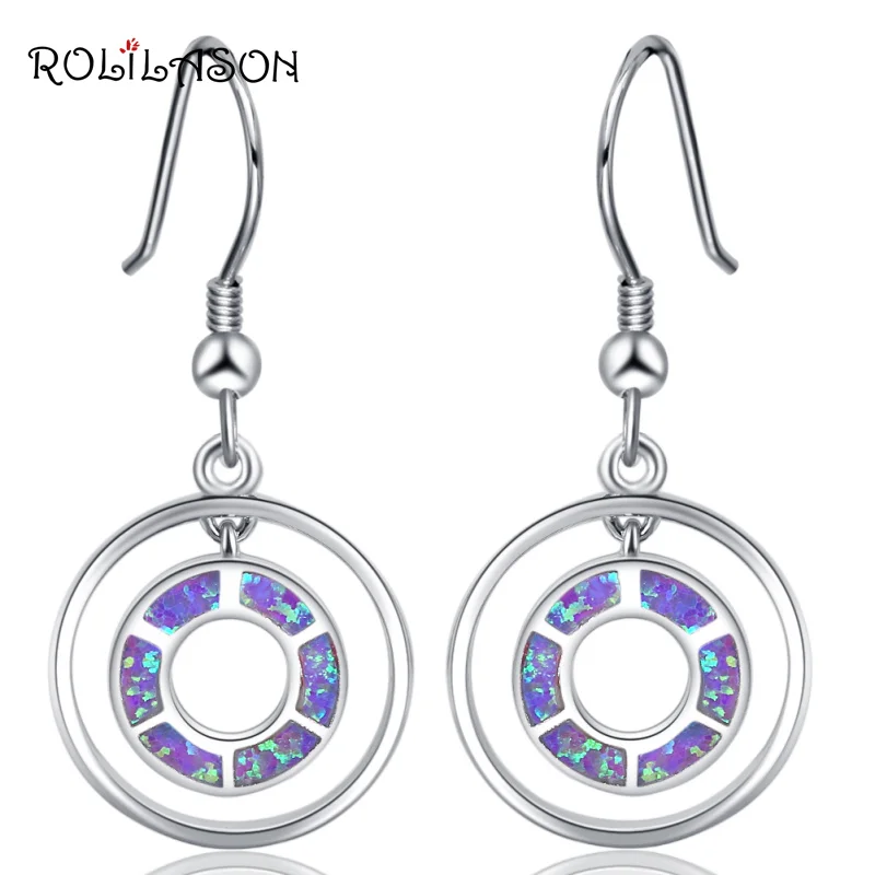 ROLILASON Double circle shape gift 925 silver stamped pink fire opal Drop Earrings fashion Jewelry OE768
ROLILASON Double circle shape gift 925 silver stamped pink fire opal Drop Earrings fashion Jewelry OE768