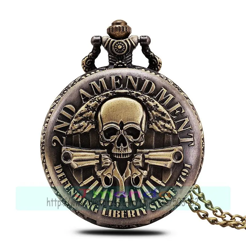 100 шт./лот Новое поступление 2ND Skullcandy CrossBones карманные часы с черепами и цепочками