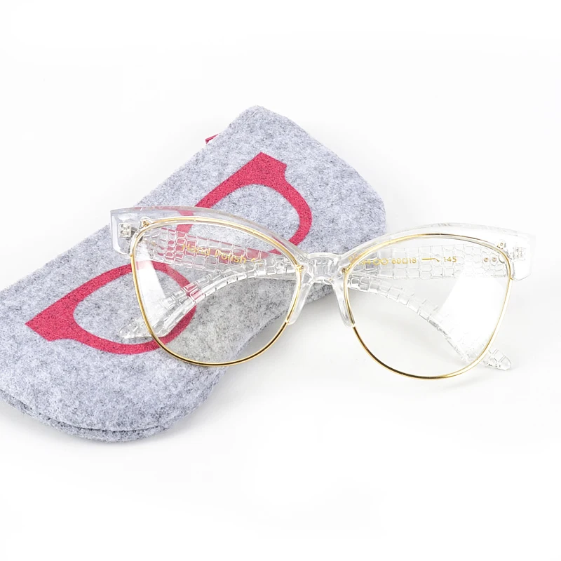 ROYAL GIRL Newest Cat Eye Eyeglasses Frames Women Glasses Brand Designer Optical Glasses With Bag SS021
ROYAL GIRL Newest Cat Eye Eyeglasses Frames Women Glasses Brand Designer Optical Glasses With Bag SS021