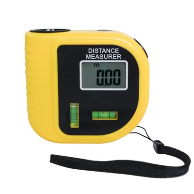 

CP-3010 18M Mini Ultrasonic Digital Tape Measure Laser Range Finder Distance Meter & Laser Pointer Rangefinder Level Tool