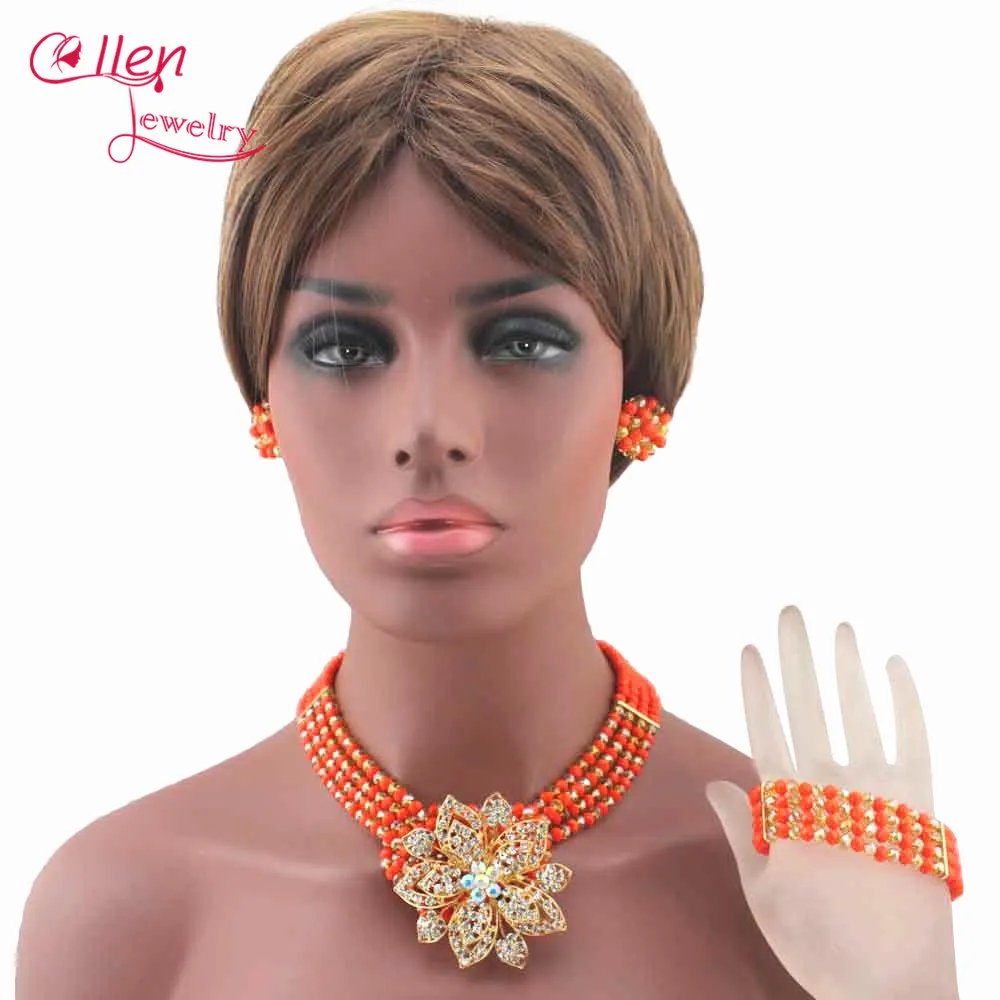 Nigerian wedding african beads jewelry sets for brides Crystal Necklace Bracelet Earrings cheap fashion jewelry sets W13424
Nigerian wedding african beads jewelry sets for brides Crystal Necklace Bracelet Earrings cheap fashion jewelry sets W13424