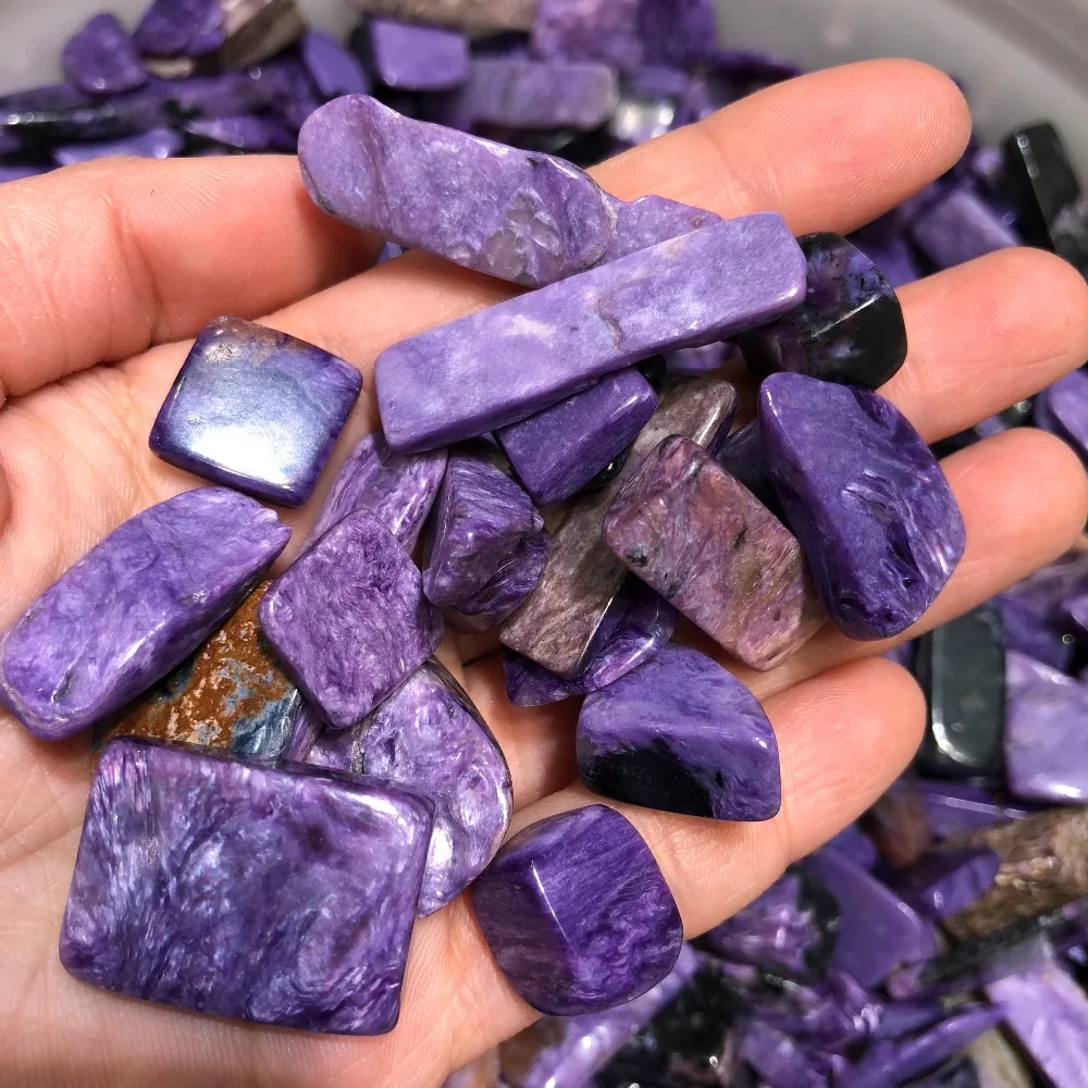 1kg Genuine Undyed Charoite Natural Stone For Jewelry Making From Russia