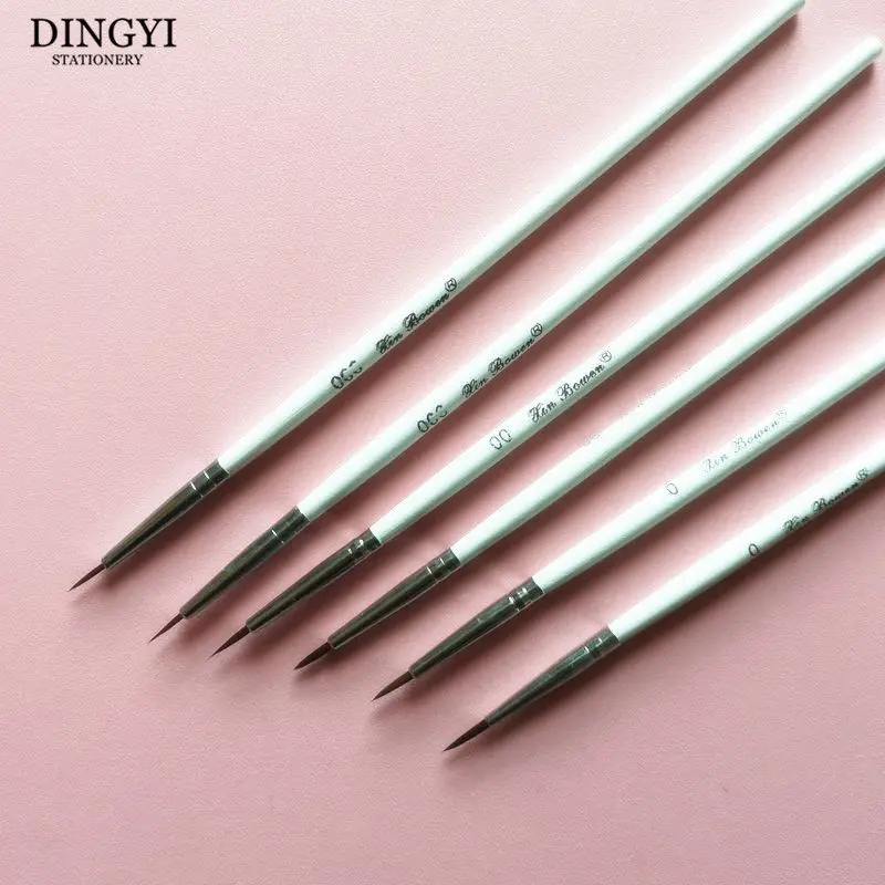 6pcs Nylon Fine Hook Line Pen Round Tip Paint Brush Pen For Watercolor Drawing Oil Painting Nail Brush Hand-painted Art Supplies
6pcs Nylon Fine Hook Line Pen Round Tip Paint Brush Pen For Watercolor Drawing Oil Painting Nail Brush Hand-painted Art Supplies