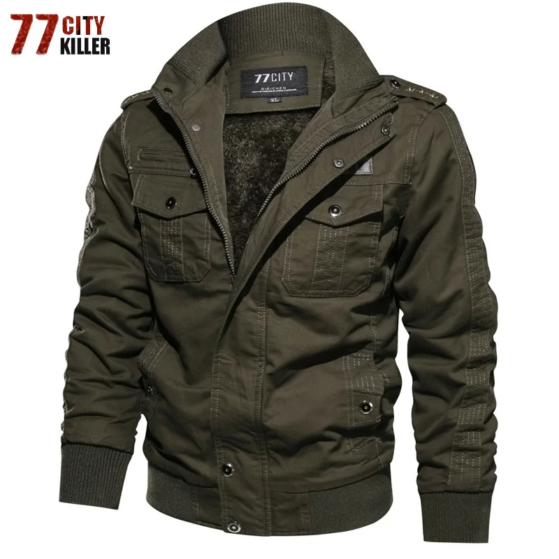 Thicken Winter Jacket Men Army Military tactical jacket Plus Size M-6XL Stand Bomber Jacket Male Casual Air Force Flight Jacket
Thicken Winter Jacket Men Army Military tactical jacket Plus Size M-6XL Stand Bomber Jacket Male Casual Air Force Flight Jacket