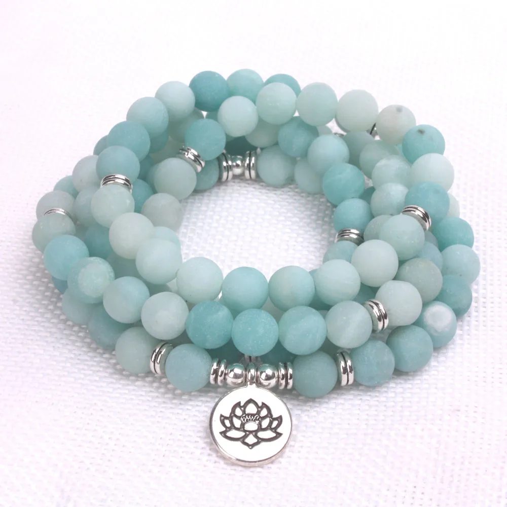 AA+ Amazonite Natural Stone Mala Beads Bracelet & Necklace OM Lotus Buddha Charm Meditation 108mala Yoga Bracelet
AA+ Amazonite Natural Stone Mala Beads Bracelet & Necklace OM Lotus Buddha Charm Meditation 108mala Yoga Bracelet