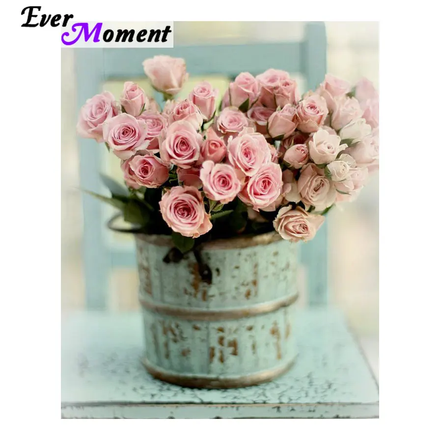 Ever Moment 5D Diamont Painting Pink Rose Shabby Chic Beautiful Diamond Embroidery Crystal Diamond Painting Floral Craft ASF972
Ever Moment 5D Diamont Painting Pink Rose Shabby Chic Beautiful Diamond Embroidery Crystal Diamond Painting Floral Craft ASF972