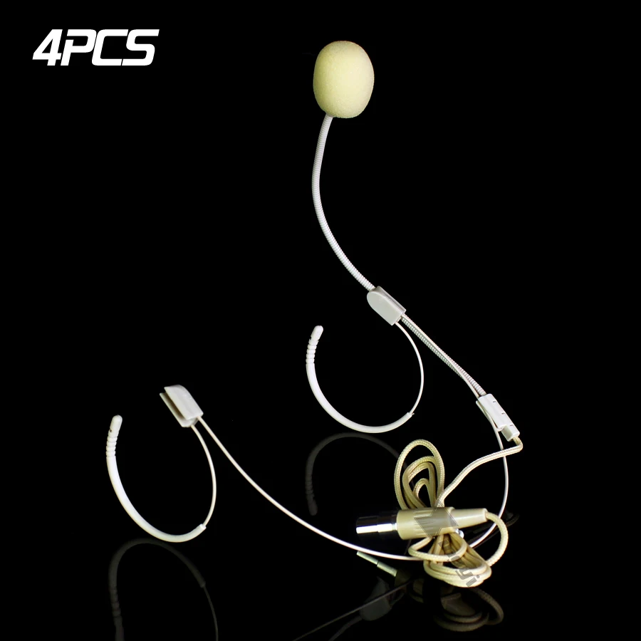 4Pcs Beige Mini XLR 4 Pin TA4F Double Earhook Earset Condenser Microphone For SHURE Wireless Beltpack SLX1 SLX4L SLX4 SLX24 ULX1
4Pcs Beige Mini XLR 4 Pin TA4F Double Earhook Earset Condenser Microphone For SHURE Wireless Beltpack SLX1 SLX4L SLX4 SLX24 ULX1