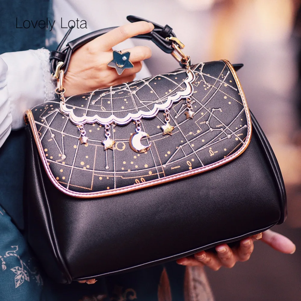 Constellation Printed Lolita Handbag Cute Moon & Star Pendant Temperament Elegant Crossbody bag Night Sky Cosplay Shoulder bag
Constellation Printed Lolita Handbag Cute Moon & Star Pendant Temperament Elegant Crossbody bag Night Sky Cosplay Shoulder bag