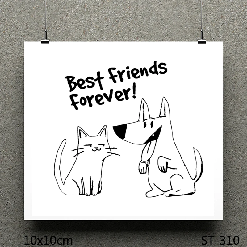 AZSG Cartoon Best Friend Cat Dog Silicone Clear Stamps/Seals For Scrapbooking DIY Clip Art / Album Decoration Stamps Crafts
AZSG Cartoon Best Friend Cat Dog Silicone Clear Stamps/Seals For Scrapbooking DIY Clip Art / Album Decoration Stamps Crafts