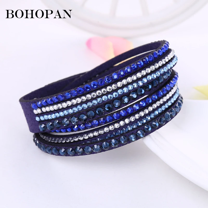 Multiple Layers Bracelet & Bracelets For Women 16 Color Long Shiny Crystal Charm Leather Bangles Fashion Jewelry Party 2018 New
Multiple Layers Bracelet & Bracelets For Women 16 Color Long Shiny Crystal Charm Leather Bangles Fashion Jewelry Party 2018 New