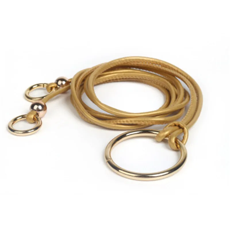 Simple Leather Waist Chain Women's Thin Belt Female Decorative Dress Ring Pendant Adjustable SY5039 | Аксессуары для одежды