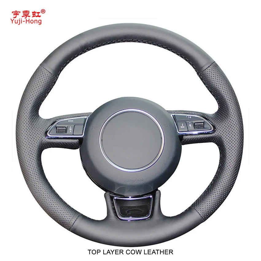 Yuji-Hong Top Layer Genuine Cow Leather Car Steering Wheel Covers Case for AUDI A1 A3 A4 A5 A6 A7 S6 S7 S8 Black Hand-stitched
Yuji-Hong Top Layer Genuine Cow Leather Car Steering Wheel Covers Case for AUDI A1 A3 A4 A5 A6 A7 S6 S7 S8 Black Hand-stitched
