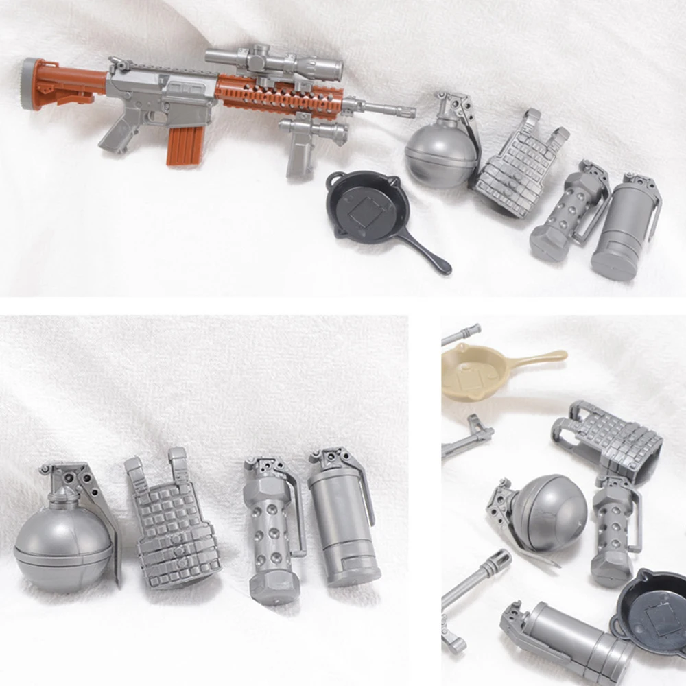 Детские игрушки DIY пистолет Модель едят куриный собранные АК строительные