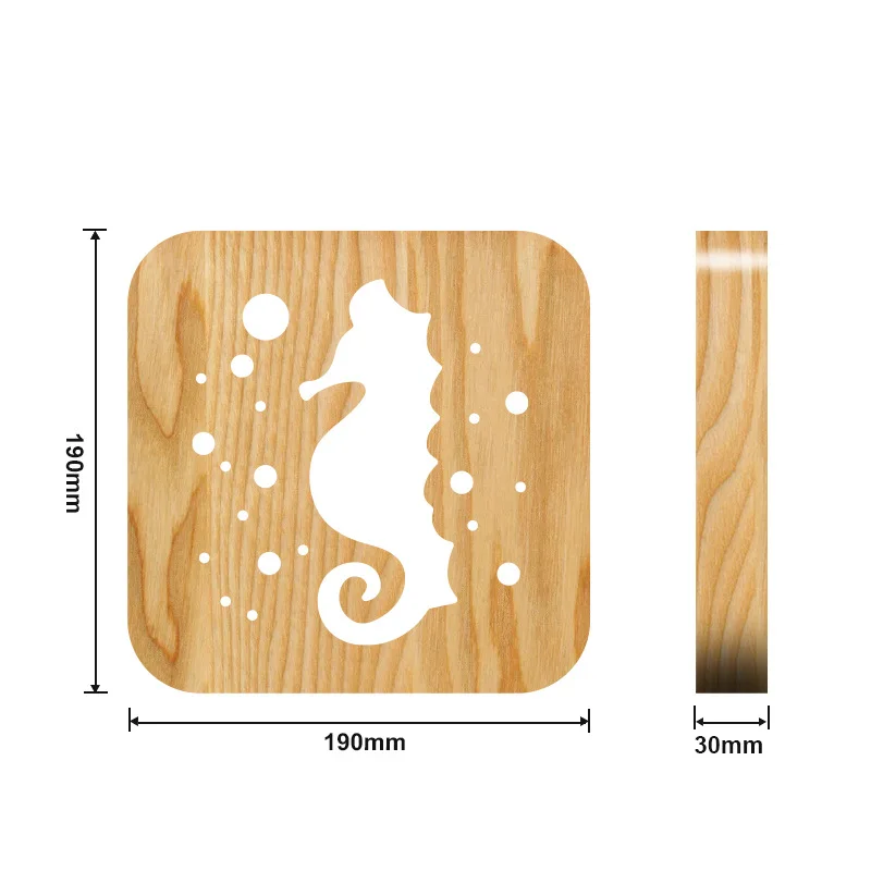 Wooden Hippocampus Lamp Hollowed-out 3D Wood Night Light Warm White LED Desk Lamp USB Power Supply as Friend's Gift
Wooden Hippocampus Lamp Hollowed-out 3D Wood Night Light Warm White LED Desk Lamp USB Power Supply as Friend's Gift