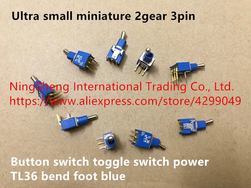 Original new 100% ultra small miniature 2gear 3pin button switch toggle switch power TL36 bend foot blue
Original new 100% ultra small miniature 2gear 3pin button switch toggle switch power TL36 bend foot blue