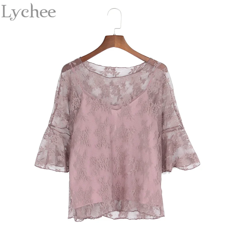 Элегантная шикарная Весенняя женская блузка Lychee из двух предметов, шифоновая рубашка с кружевной вышивкой и расклешенными рукавами
Элегантная шикарная Весенняя женская блузка Lychee из двух предметов, шифоновая рубашка с кружевной вышивкой и расклешенными рукавами