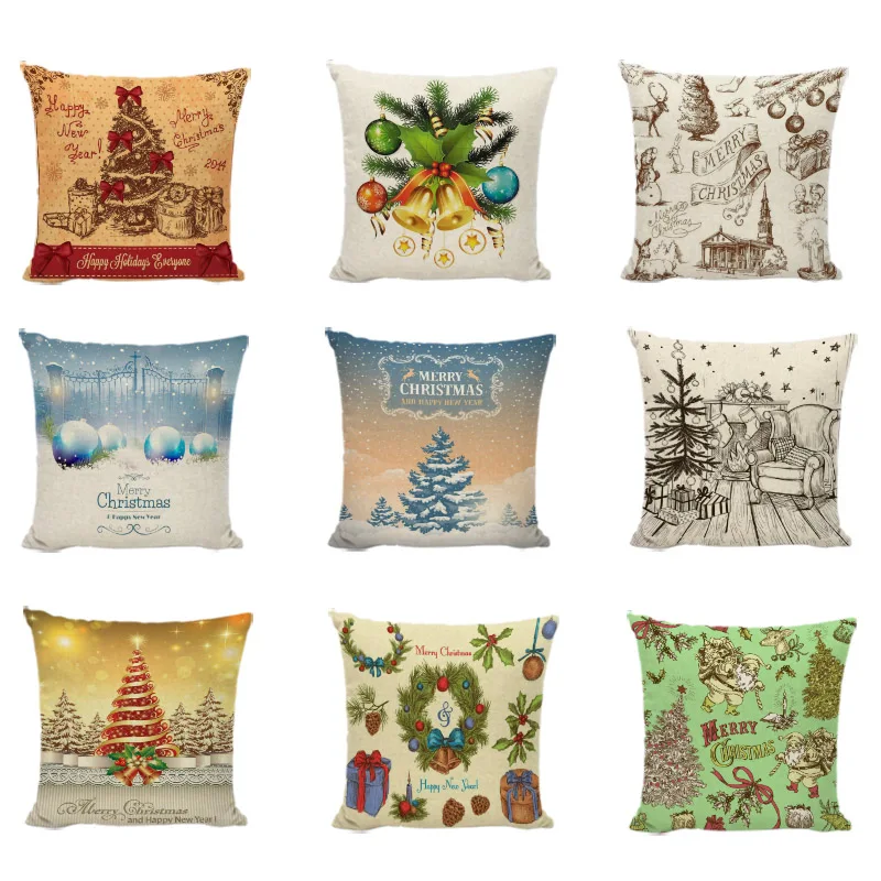 Simple Chic Cushion Cover Christmas Tree Gift Bell Santa Throw Pillow Case Car Family Living Room Sofa Chair Decorative Pillows
Simple Chic Cushion Cover Christmas Tree Gift Bell Santa Throw Pillow Case Car Family Living Room Sofa Chair Decorative Pillows