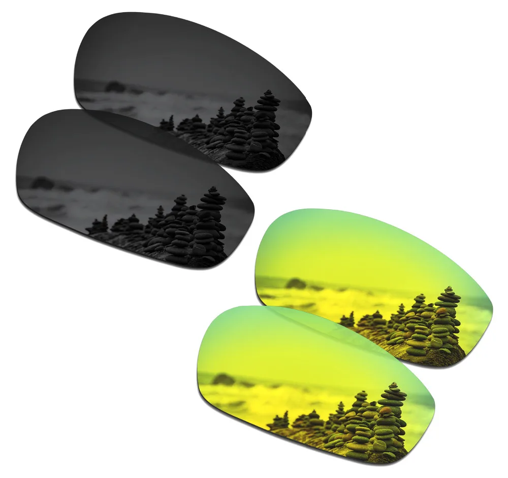 SmartVLT 2 Pairs Polarized Sunglasses Replacement Lenses for Oakley Split Jacket Stealth Black and 24K Gold
SmartVLT 2 Pairs Polarized Sunglasses Replacement Lenses for Oakley Split Jacket Stealth Black and 24K Gold
