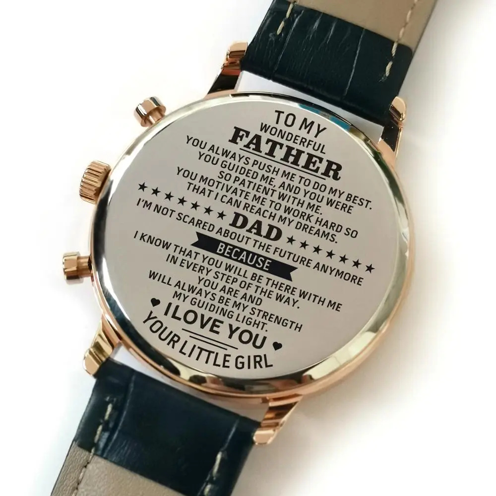 4300-1 To My Dad My Hero Fashion Luxury 30m Waterproof Men Watch Leather Strap Birthday Military Anniversary Gifts From Daughter
4300-1 To My Dad My Hero Fashion Luxury 30m Waterproof Men Watch Leather Strap Birthday Military Anniversary Gifts From Daughter
