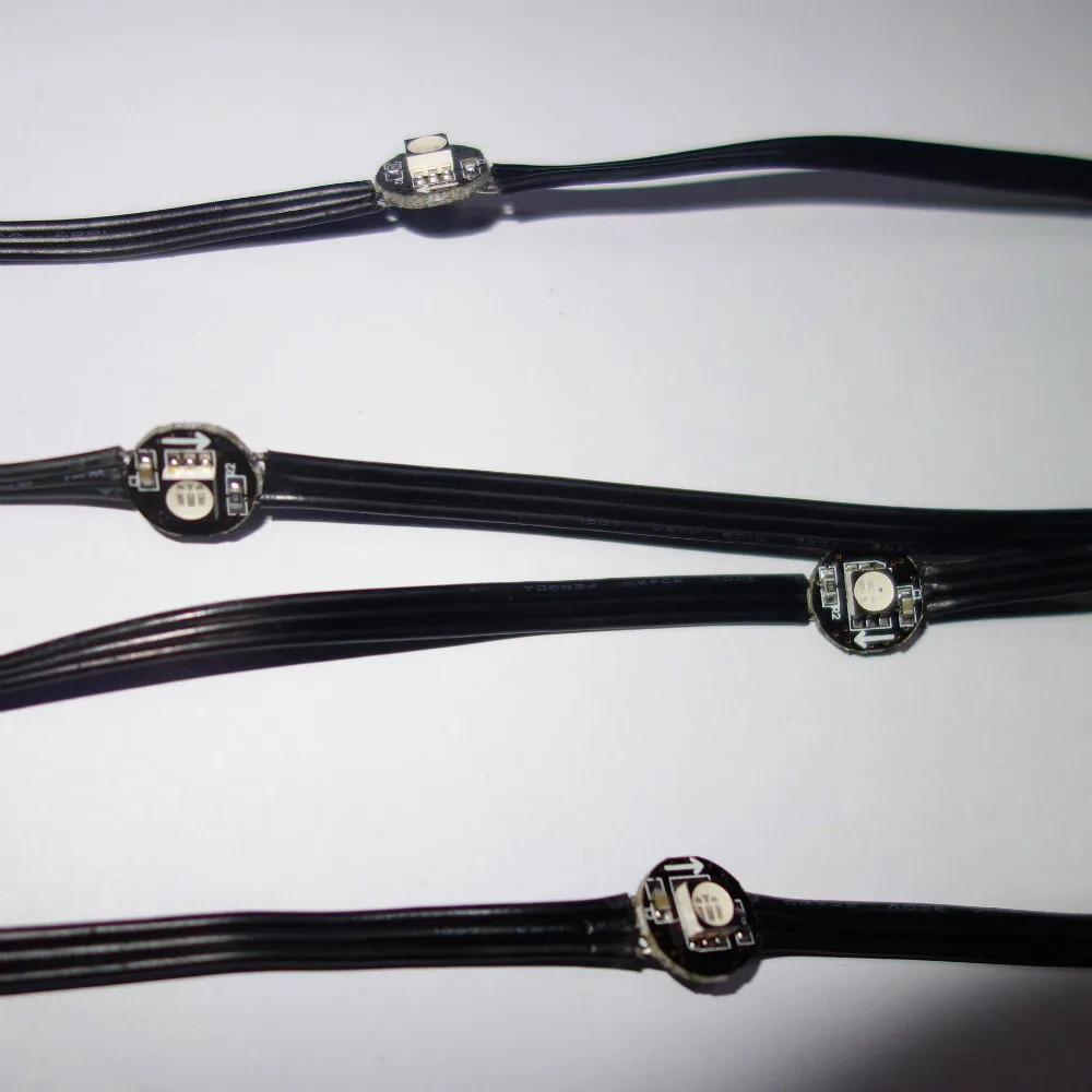 Черный пиксельный узел DC5V WS2811 led 5050 SMD; 50 шт. струны; Черные провода; Расстояние между проводами 10 см
Черный пиксельный узел DC5V WS2811 led 5050 SMD; 50 шт. струны; Черные провода; Расстояние между проводами 10 см