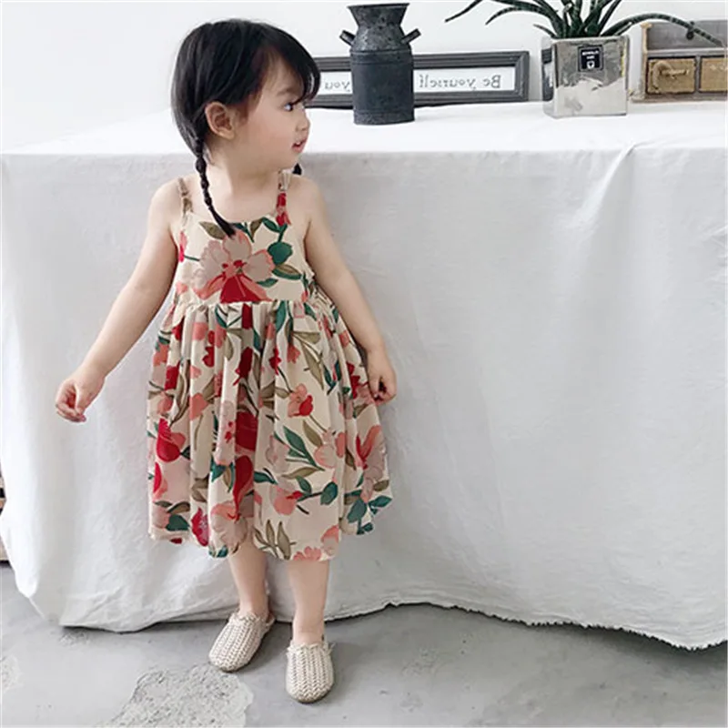 WLG kids summer dress girl floral printed strap dresses baby girl party casual clothes
WLG kids summer dress girl floral printed strap dresses baby girl party casual clothes