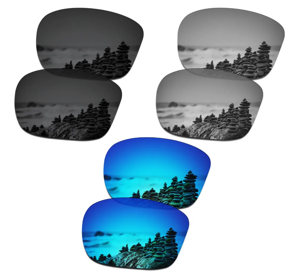 SmartVLT 3 Pairs Polarized Sunglasses Replacement Lenses for Oakley Sliver Stealth Black and Silver Titanium and Ice Blue
SmartVLT 3 Pairs Polarized Sunglasses Replacement Lenses for Oakley Sliver Stealth Black and Silver Titanium and Ice Blue