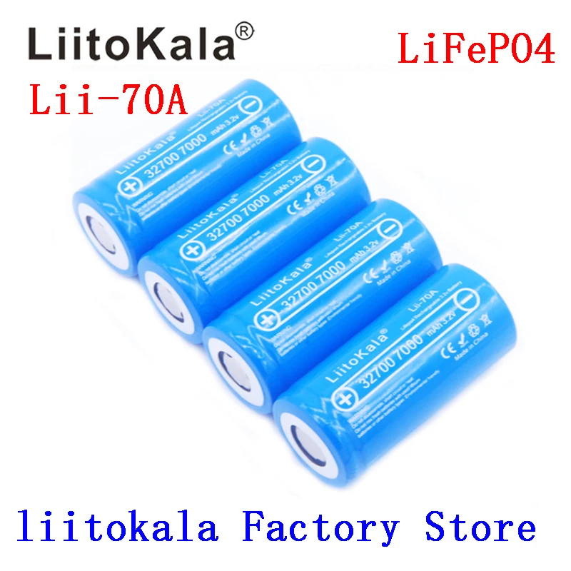 4pcs/ LiitoKala 3.2V 32700 Lii-70A LiFePO4 Battery 35A Continuous Discharge Maximum 55A High power battery
4pcs/ LiitoKala 3.2V 32700 Lii-70A LiFePO4 Battery 35A Continuous Discharge Maximum 55A High power battery