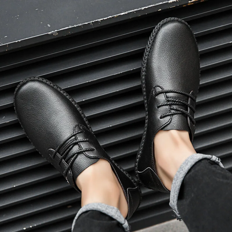 Men Leather Shoes Lace Up Men's Shoes Fashion Loafers Casual Driving Shoes Chaussure Homme Man Moccasins Male Flats 2019 Brown
Men Leather Shoes Lace Up Men's Shoes Fashion Loafers Casual Driving Shoes Chaussure Homme Man Moccasins Male Flats 2019 Brown