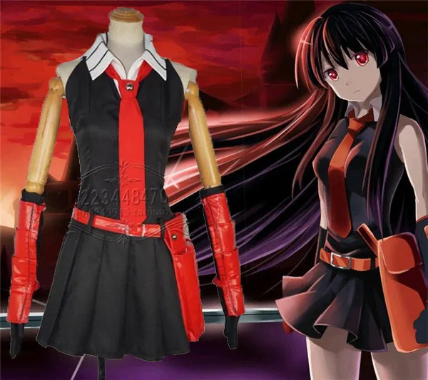 Черное платье в стиле Лолиты Akame Ga Kill, Женский костюм для косплея аниме, платья, платье + карман + пояс + галстук + нарукавник + перчатки
Черное платье в стиле Лолиты Akame Ga Kill, Женский костюм для косплея аниме, платья, платье + карман + пояс + галстук + нарукавник + перчатки
